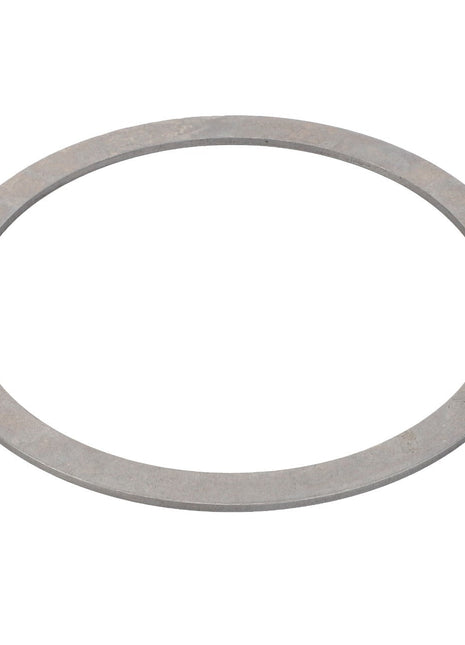 An AGCO SHIM - F743300020880, featuring a thin, metallic washer with a circular design and a large inner hole, set against a plain white background. No need for further description; its simplicity is eloquent.