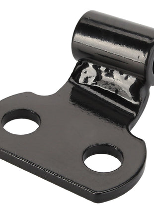 The AGCO Hinge - Acw1978930 is a black metal hinge featuring two screw holes and a cylindrical attachment point. No further product description information is currently available.