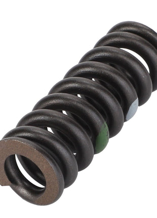 A close-up image of the AGCO compression spring - F718960030040, featuring a dark finish and a notch at one end, ideal for Fendt Vario and Massey Ferguson models.