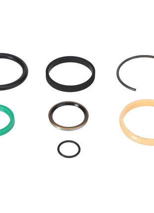 A collection of variously sized and colored O-rings and seals arranged in a grid pattern on a white background showcases the vibrant range of the AGCO Seal Kit - 110013, as there is no product description available.