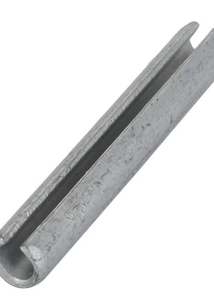 The AGCO Pin - Acp0384840 is a cylindrical metal spring pin with a slit running along its length. No product description available.