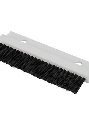 Currently, no product description information is available for the AGCO WARNING DECAL - ACP0538210 by AGCO, but it features a rectangular white cleaning head with black bristles and two holes for mounting.