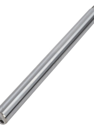 The AGCO ROD - AL12700915 is a cylindrical metallic rod predominantly in silver, designed with threading on one end and two holes on the opposite end. No current product description information is available.