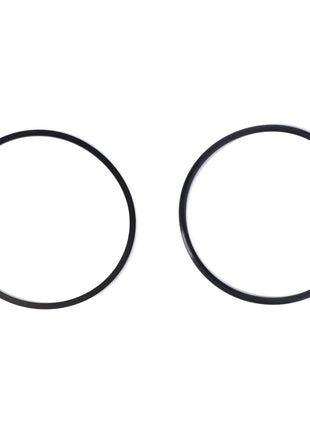 Two black rubber O-rings from the AGCO Seal Kit, Hydraulic Filter - 0.010.2428.0 are placed side by side on a plain white background. For more details, refer to the product description or contact our support team.