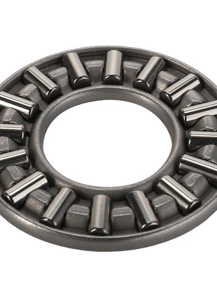 The AGCO Bearing - Acp0322840 is a metal needle roller thrust bearing featuring cylindrical rollers arranged radially around a central hole. Specific dimensions are not currently available in the product description.