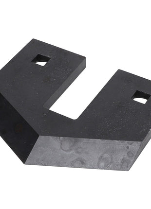 Product Name: AGCO | Stationary Knife - Acx2478090 by AGCO

Description: A U-shaped metal bracket with holes on each end, designed for mechanical or structural applications. No current product description information is available.