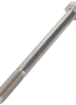 An image of AGCO's Bolt - E105068, a metal hexagonal bolt featuring both threaded and unthreaded sections, oriented diagonally. No additional product description information is currently available.