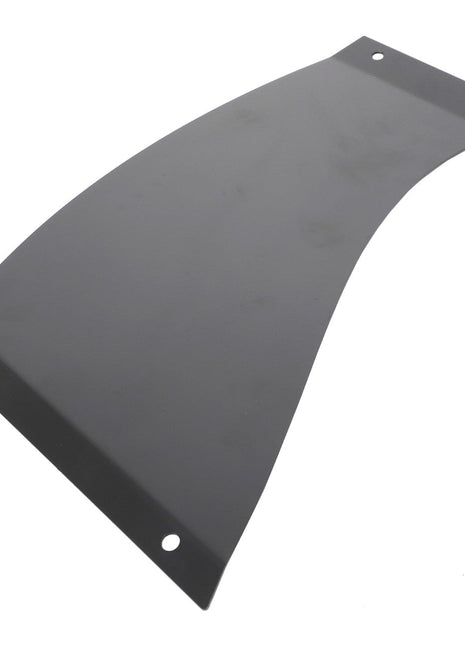 No current product description is available, but the AGCO | Transition - Acw1081380 metal plate features a curved shape and four mounting holes, one at each corner.