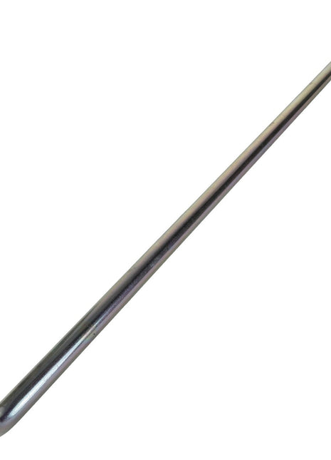 Introducing the AGCO Prop Rod - Acw128767A, a high-quality silver metal dowel rod from AGCO. This rod features one end formed into a cylindrical shape, making it ideal for various applications.