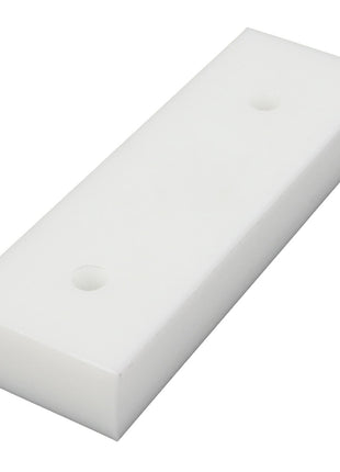 Available in a sleek white rectangular plastic block design, the AGCO | SIDE - D28281311 features two holes drilled through the middle. Perfect for your project needs.