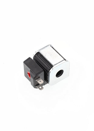 The AGCO Coil - Acp0626580 is a metal and plastic electrical component, designed in a square shape. This product features a hole on one side and electrical connectors on another. Unfortunately, there is no current product description available for this item.