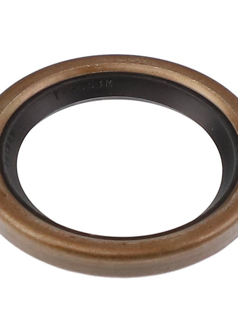 A close-up of the AGCO | SEAL - AG333480, a circular metal washer with a rubber inner lining, showcasing every detail in the absence of any current product description information available.