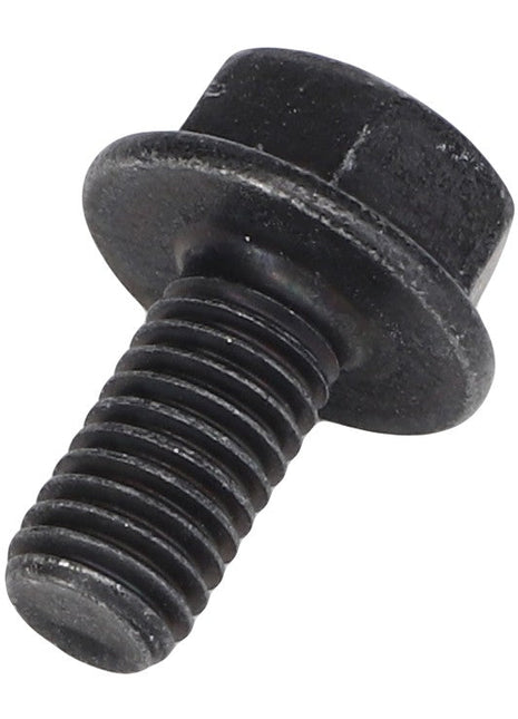 A close-up image of the AGCO Hexagon Flange Bolt - Acw0775820 from AGCO, featuring a partially threaded shaft, used for fastening materials. No current product description information available.