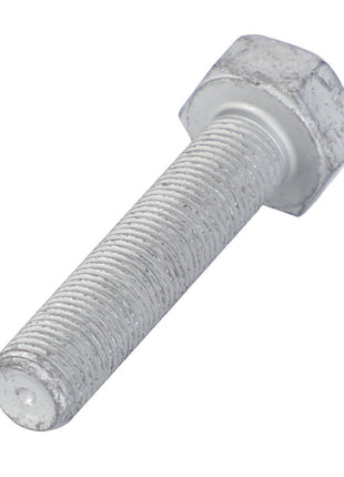 A close-up of the AGCO Hex Head Bolt (F716201310160) featuring its silver hexagonal head and threaded shaft.