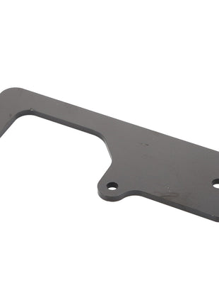 The AGCO | Bracket - Acw192927A is a flat, L-shaped metal bracket featuring two holes on one side and a single hole on the other, designed for mounting or support purposes to ensure secure and reliable attachment.