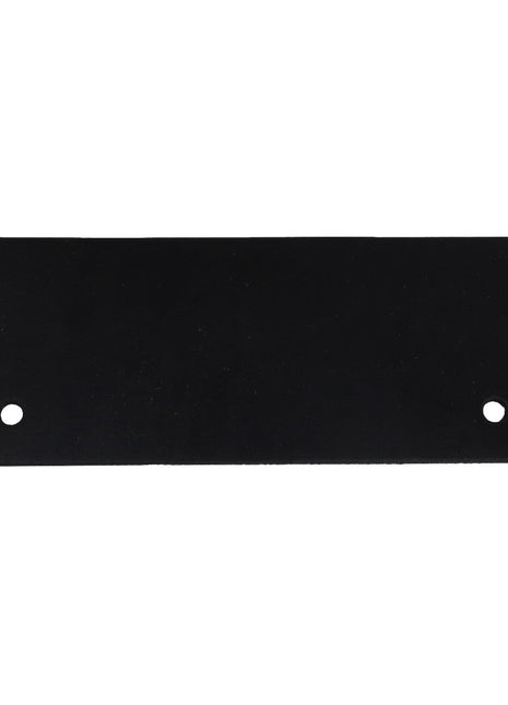 The AGCO Rubber Seal, model Acw1748350, is a rectangular black rubber gasket with two precisely positioned circular holes located near the shorter sides.