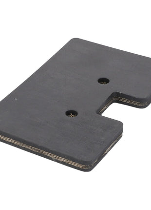 Product Description for AGCO | PLATE - D28580137:
The AGCO | PLATE - D28580137 is a flat, black rectangular plate featuring two small holes and one notched side. Additional product description information is currently unavailable.