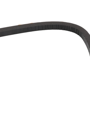 The AGCO Foam - Acw072555A by AGCO is a sleek black and gray foam strip with a textured surface that bends precisely at a right angle, offering both functionality and style.