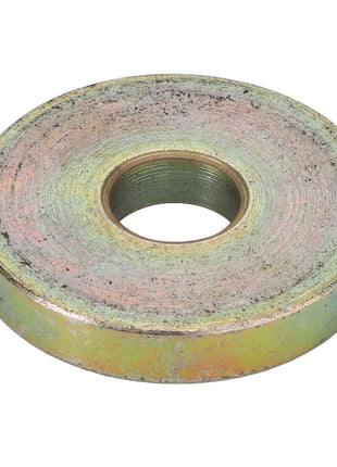 A close-up image of the AGCO | Disc - Fel151179, a metallic washer with a central hole from the brand AGCO, commonly used as a fastener in mechanical assemblies. Reach out to us for more details!