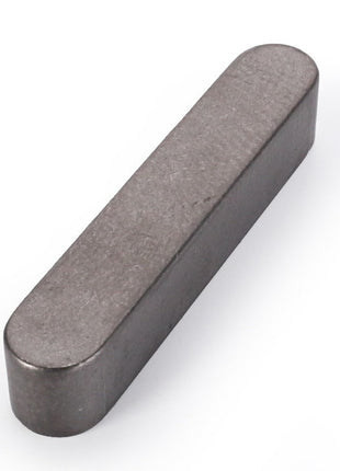 Introducing the AGCO | KEY - D43102300, a sleek rectangular metal key featuring elegantly rounded ends.