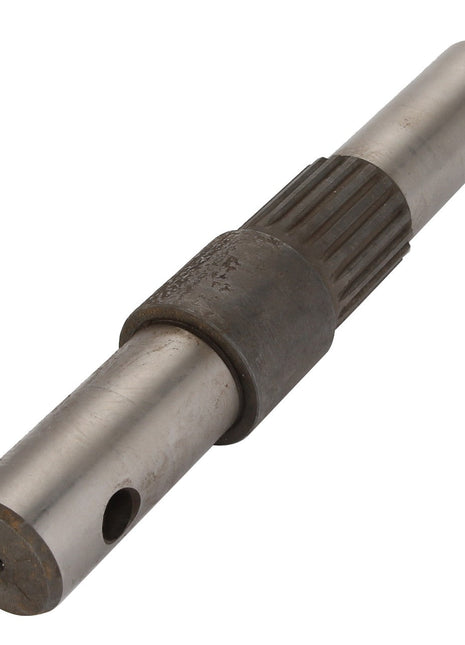 The AGCO Shaft - Fel151368, featuring a smooth cylindrical form and a central spline section, is displayed against a white background.