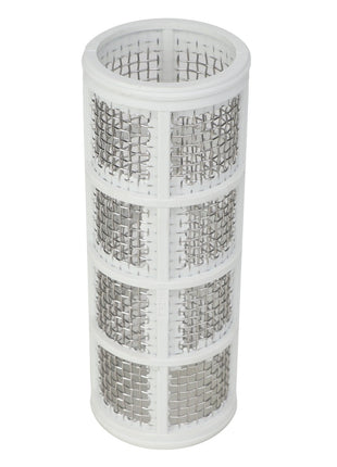 The AGCO Mesh - Ag006444 is a white cylindrical plastic filter with four horizontal metal mesh sections. No current product description available.