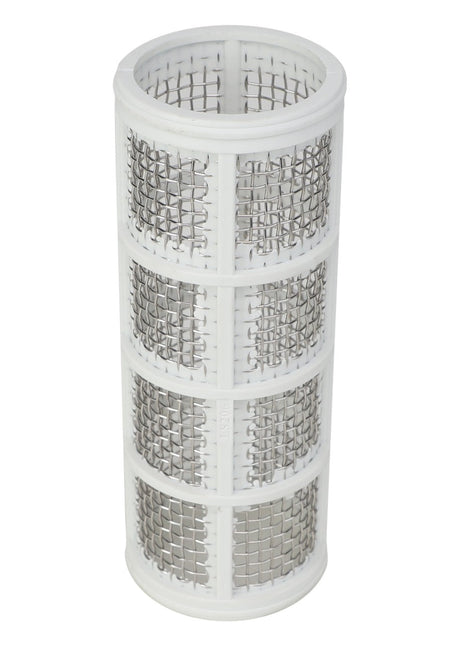 The AGCO Mesh - Ag006444 is a white cylindrical plastic filter with four horizontal metal mesh sections. No current product description available.