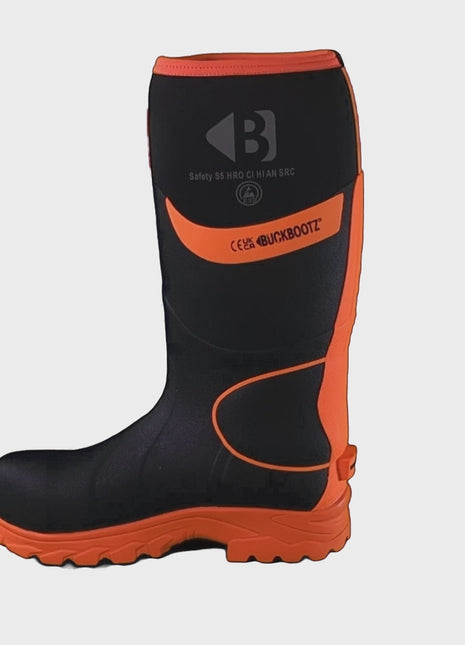 Buckler - Buckler Hi Viz Safety Wellies - Black - BBZ8000BK/OR