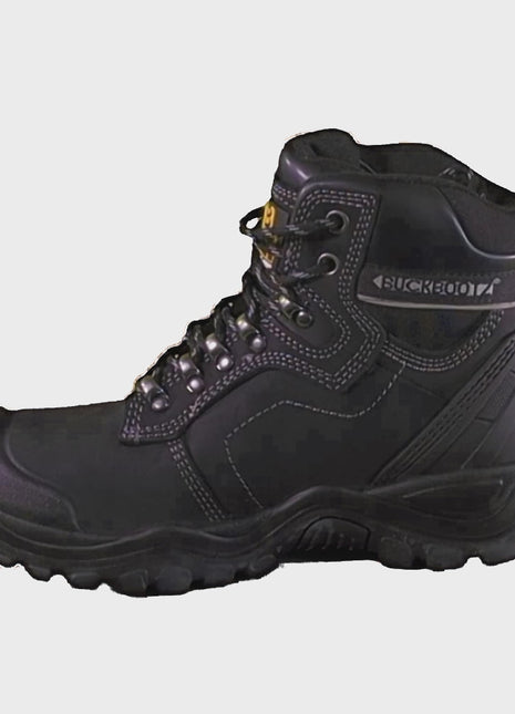 Buckler Buckshot Safety Boots – Black Waterproof Steel Toe Work Boots | BSH009BK