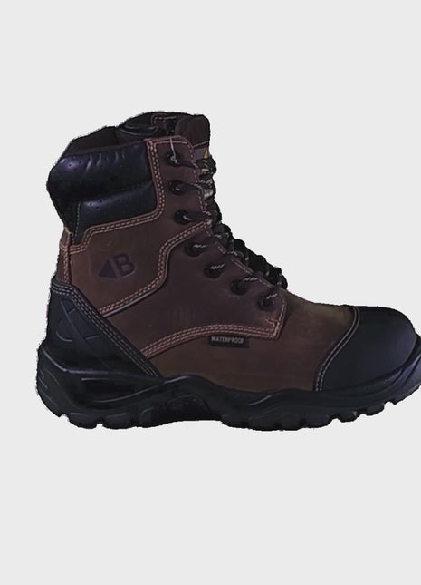 Bota de seguridad con cierre y cordones estilo pierna alta Buckbootz - Bsh008Wpnm