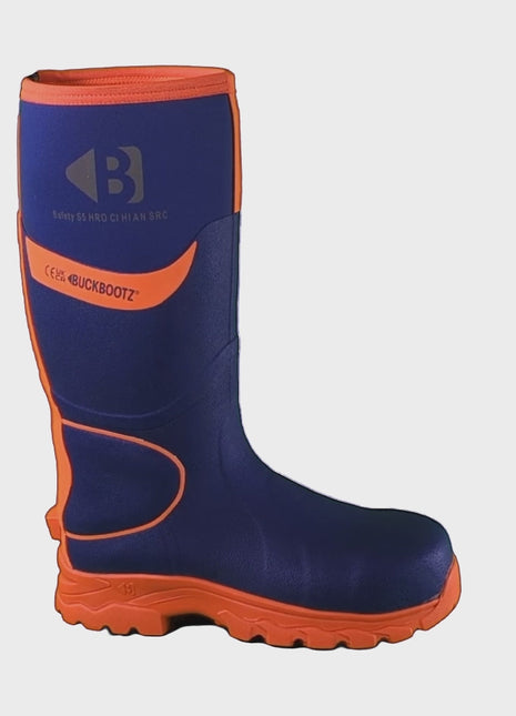 Botas de agua de seguridad Buckler Hi Viz, color azul, Bbz8000Bl/Or