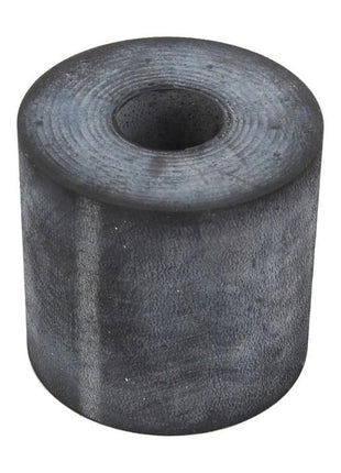 Introducing the Massey Ferguson - Bush - S0633847 by AGCO, a dark gray cylindrical rubber stopper with a hollow center, designed for optimal fitment in various applications.