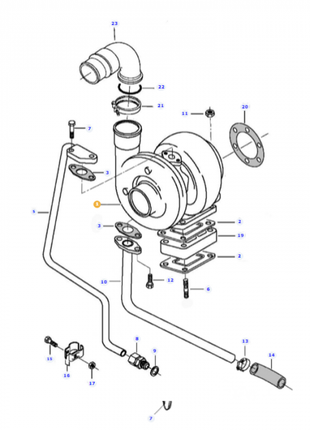 Massey Ferguson - Turbocharger - V836866583 - Farming Parts