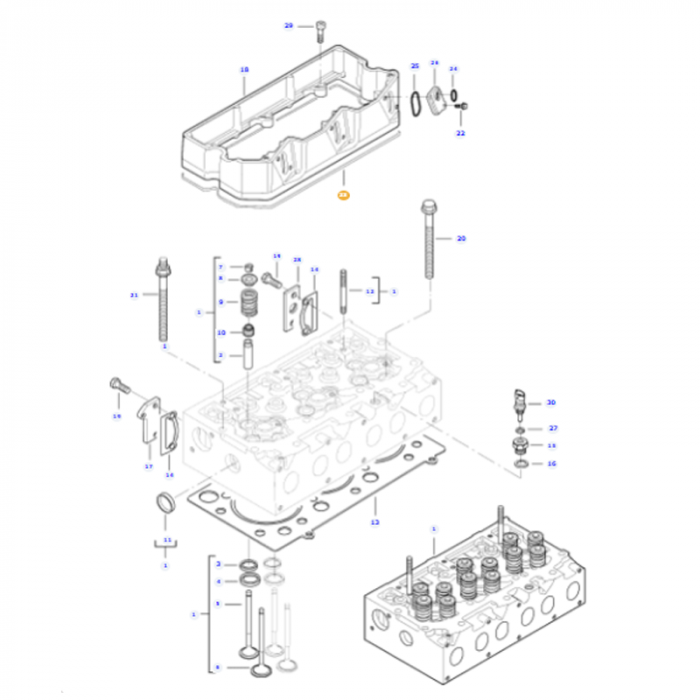 Massey Ferguson - Valve Rocker Cover Gasket - V837067881 - Farming Parts