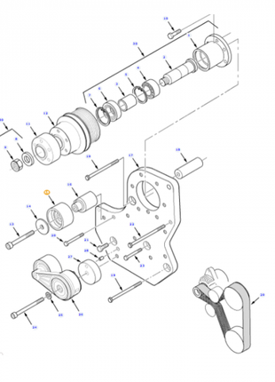 Massey Ferguson - Idler Pulley - V837074402 - Farming Parts