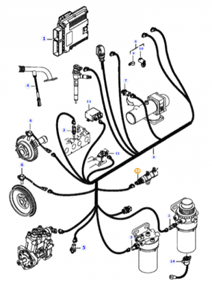 Massey Ferguson - Fuel Pressure Sensor - V837079599 - Farming Parts