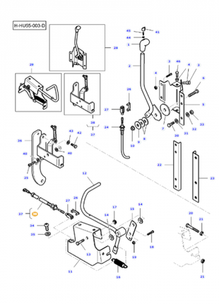 Massey Ferguson - Throttle Cable - VA370217 - Farming Parts