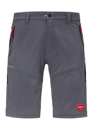 The Massey Ferguson Hiking Trousers Unisex by AGCO feature a stylish gray design with red accents, zippered pockets for convenience, and the new MF logo on the lower left side. These quick-drying trousers are perfect for your outdoor adventures. (Product Code: X993322210)