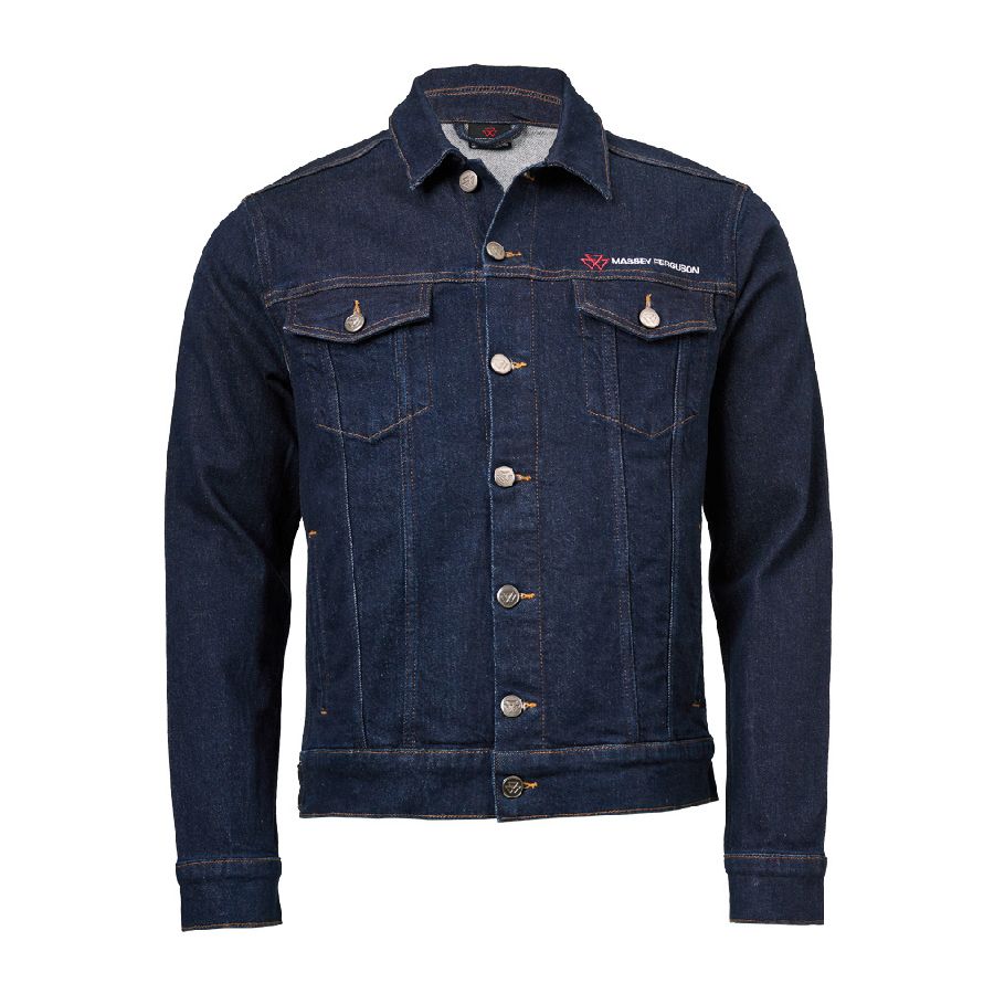Massey Ferguson Denim Jacket Unisex Classic Fit Logo Detail | X993322501