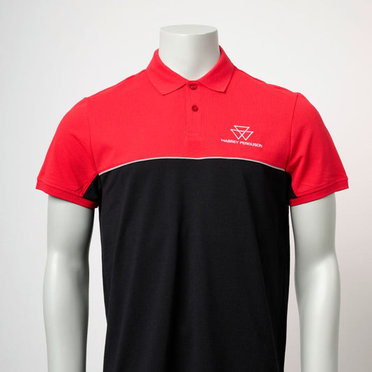 Men’s Red & Black Polo Shirt MF Slim Fit Eco Blend - X993422502