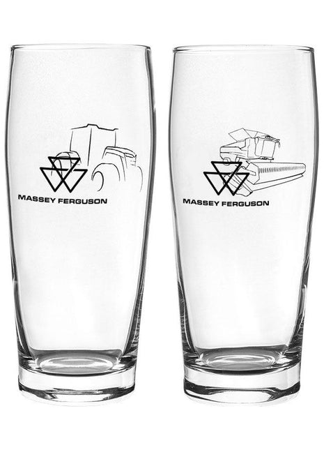 Massey Ferguson - Set of 2 Beer Glasses - X993342205000 - Massey Tractor Parts