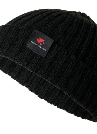 MF Kid’s Black Ribbed Beanie – X993482503000 Wool Knit with MF Logo