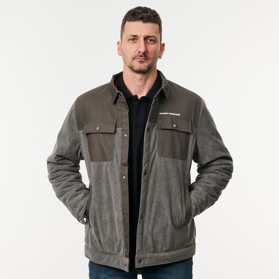 Corduroy Black Jacket with Warm Lining & Cotton Canvas | X993602501