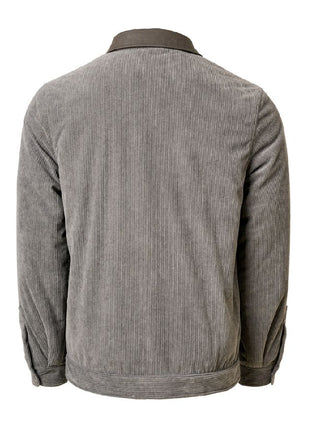 Corduroy Black Jacket with Warm Lining & Cotton Canvas | X993602501