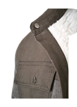 Corduroy Black Jacket with Warm Lining & Cotton Canvas | X993602501