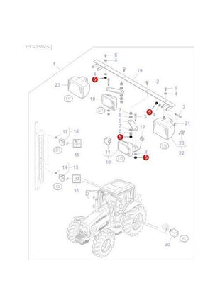 Nut M8 - VJB8904 - Massey Tractor Parts