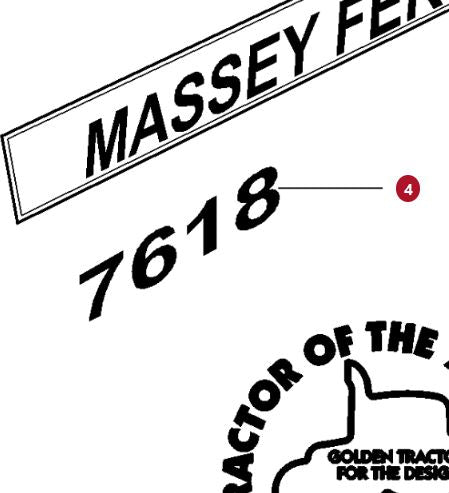 Decal 7618 - 4375082M1 - Massey Tractor Parts
