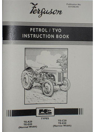 TE20 Operators Instruction Book - 819096M1 - Massey Tractor Parts