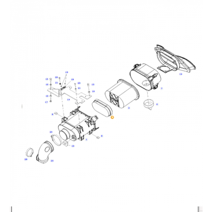 Air Filter - H260200090110 - Massey Tractor Parts