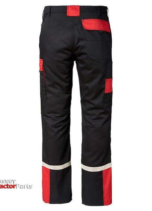 Black And Red Work Trousers - X9934520030-Massey Ferguson-Clothing,Merchandise,On Sale,overall,trousers